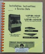 United UPB-100 Monaural / UPB 100S Stereophonic Manual (1959)