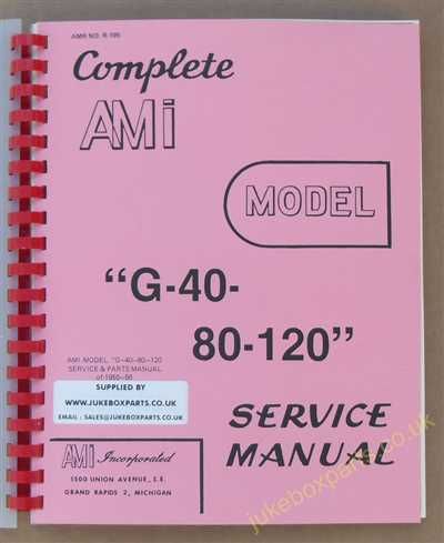 AMI Models G-40-80-120 Manual (1955-56)