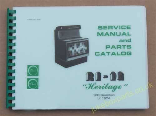 Rowe Ami RI-1G Heritage Service & Parts Manual (1974)