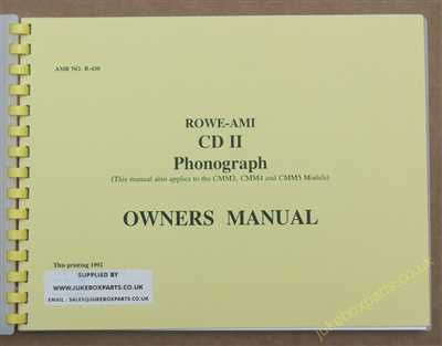 Rowe Ami Models CD11, CMM3, CMM4, CMM5 Manual
