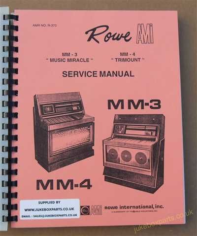 Rowe Ami MM-3 Music Miracle MM-4 Trimount Service Manual