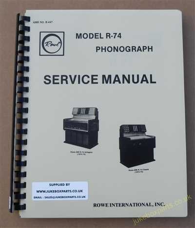 Rowe Ami R-74 Classic/Arlington Manual (1974-75)