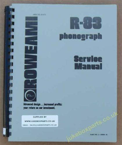 Rowe Ami R-83 Claremont, Disco 200, Fiesta Manual (1979)