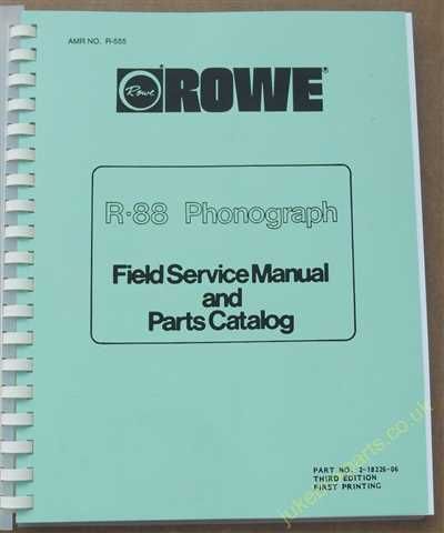Rowe Ami R-88 Golden 8, Sapphire 8 Manual (1984)