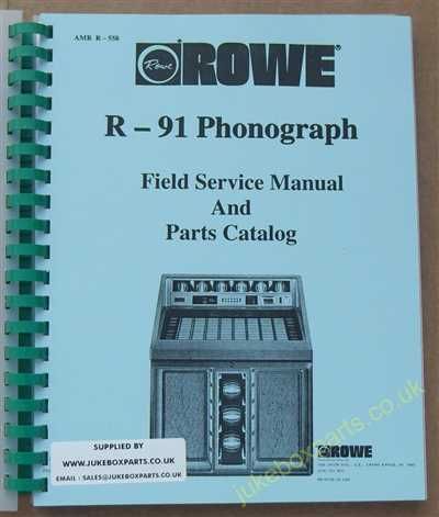 Rowe Ami R-91 Golden 91, Sapphire 91 Manual (1987)