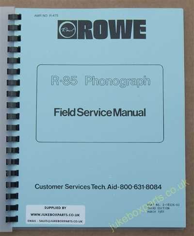 Rowe Ami R-85 Starlight, Starburst, Starwood Manual (1981)