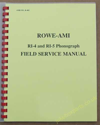 Rowe Ami RI-4 Jewel, RI-5 Romantica Manual (1982)