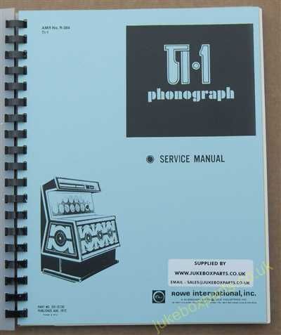 Rowe Ami TI-1 Seville, Monte Carlo & Deauville Manual