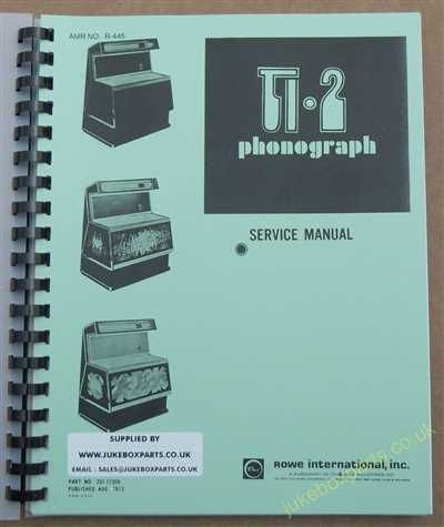 Rowe Ami TI-2 Rhapsody, Woodbridge, Caprice Manual (1973)