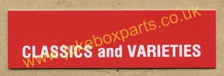 Seeburg V, VL & KD Classics & Varieties Classification Strip (JP511)