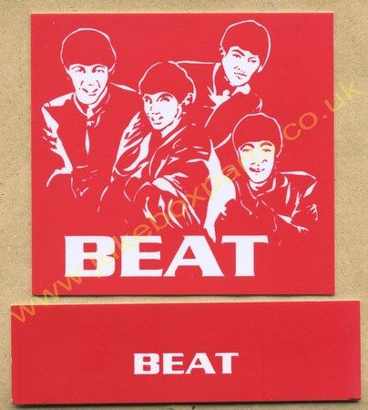 Seeburg V, VL & KD Drum Card & Classification Strip BEAT Red (JP517)