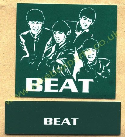 Seeburg V, VL & KD Drum Card & Classification Strip BEAT Green (JP518)