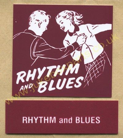 Seeburg V, VL & KD Drum Card & Classification Strip Rhythm & Blues Burgundy (JP522)