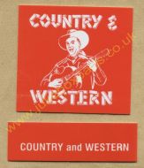 Seeburg V, VL & KD Drum Card & Classification Strip Country & Western Orange (JP524)