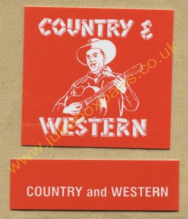Seeburg V, VL & KD Drum Card & Classification Strip Country & Western Orange (JP524)