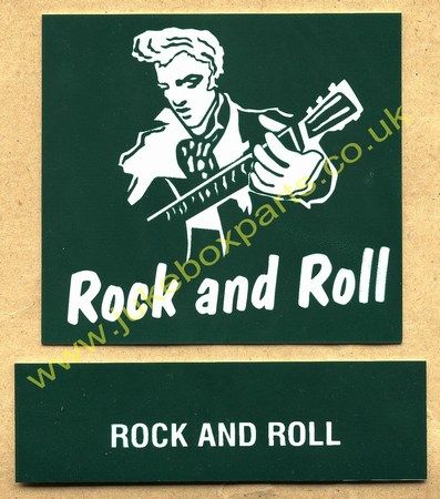 Seeburg V, VL & KD Drum Card & Classification Strip Rock & Roll Green (JP528)