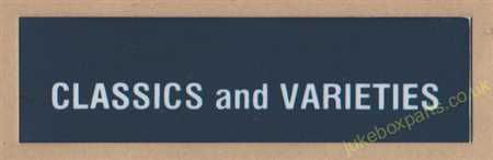 Seeburg V, VL & KD Classics & Varieties Classification Strip (JP529)