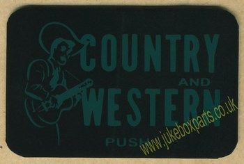 Rock-ola Tempo Push Button Card Black & Green (JP553)