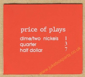 AMI Continental 2 Price Card Orange (JP556)