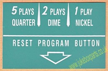 Wurlitzer Instruction Card Green (JP593)