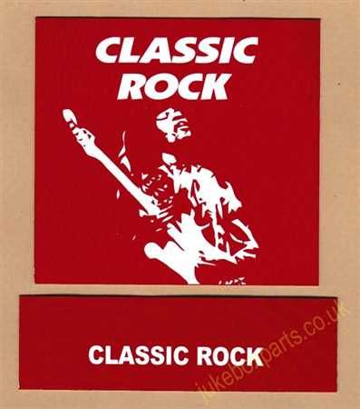 Seeburg V, VL & KD Drum Card & Classification Strip Classic Rock Red (JP645)