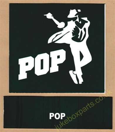 Seeburg V, VL & KD Drum Card & Classification Strip Pop Green (JP650)