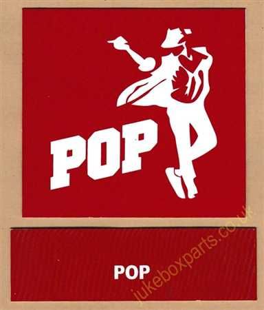 Seeburg V, VL & KD Drum Card & Classification Strip Pop Red (JP651)