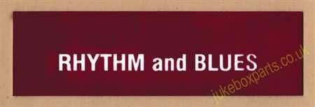 Seeburg V, VL & KD Rhythm & Blues Classification Strip (JP656)