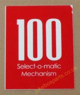 Seeburg M100 Select-O-Matic Mechanism Cover Insert (JP667)