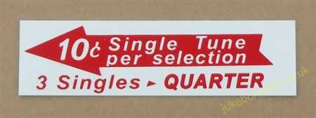 Seeburg V, VL & KD Drum Pricing Card (JP672)