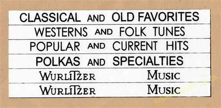 Wurlitzer Classification Strips White (JP698)