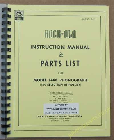 Rock-Ola 1448 Instruction Manual & Parts List