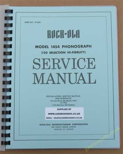 Rock-Ola 1454 Installation, Service Manual, Parts & Schematic