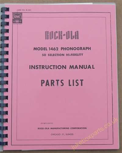 Rock-Ola 1462 Instruction & Parts Manual