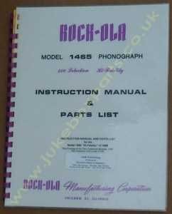 Rock-Ola 1465 Instruction Manual & Parts List