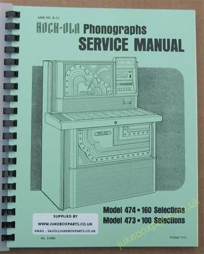 Rock-Ola 473, 474 Sybaris Manual (1978)