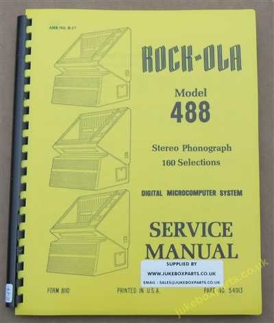 Rock-Ola 488 Vista Manual (1982)