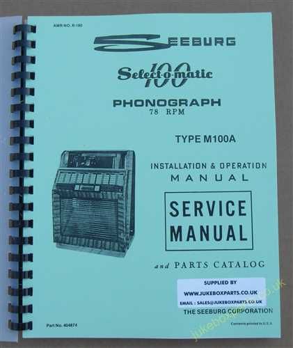 Seeburg M100A Service Manual & Parts Catalogue 