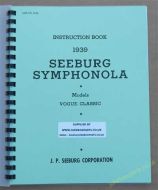 Seeburg Symphonola 1939 Instruction Book Models Vogue Classic