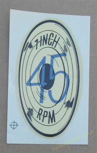 Seeburg Water Slide Decal 45 RPM (SB61B)