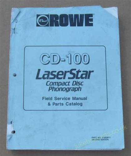 Rowe-Ami CD-100 Laserstar Field Service Manual & Parts Catalog (USM114)