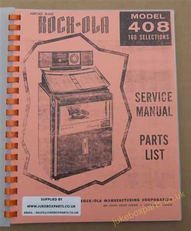 Rock-Ola 408 Rhapsody (1963) Service & Parts Manual (USM122)