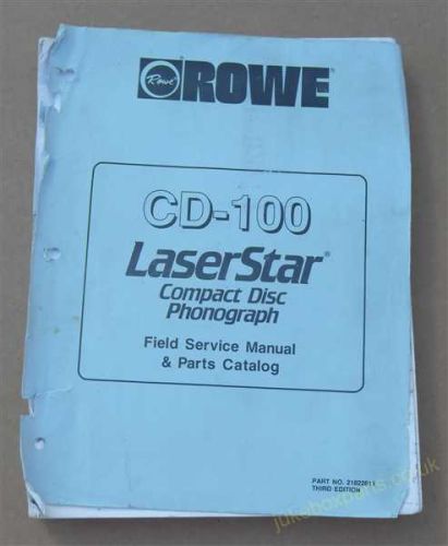 Rowe-Ami CD-100 Laserstar Field Service Manual & Parts Catalog (USM124)