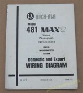 Rock-Ola Model 481 MAX2 Domestic & Export Wiring Diagram (USM129)