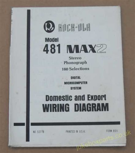 Rock-Ola Model 481 MAX2 Domestic & Export Wiring Diagram (USM129)