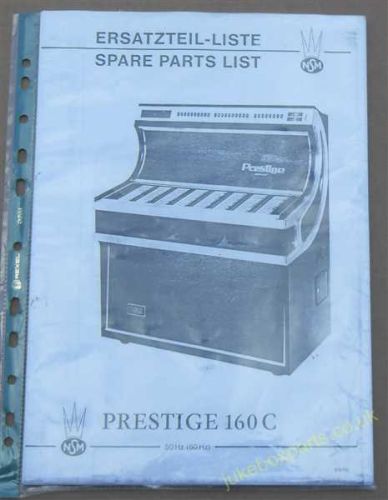NSM Prestige 160C Spare Parts List (USM134)