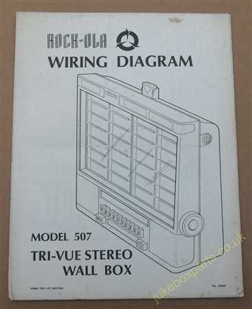 Rock-Ola Model 507 Tri-Vue Stereo Wall Box Wiring Diagram (USM145)