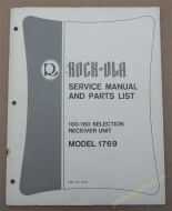 Rock-Ola Model 1769 Receiver Unit Service Manual & Parts List (USM148)