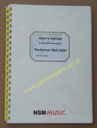 NSM Performer Wall 2000 Users Manual (USM149)