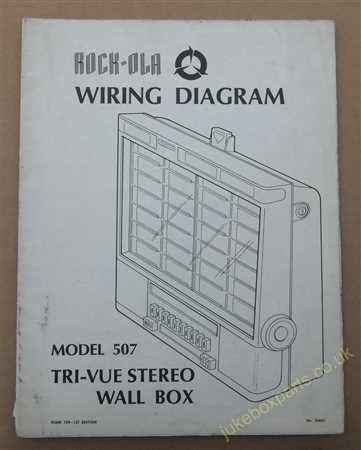 Rock-Ola Model 507 Tri-Vue Stereo Wall Box Wiring Diagram (USM151)